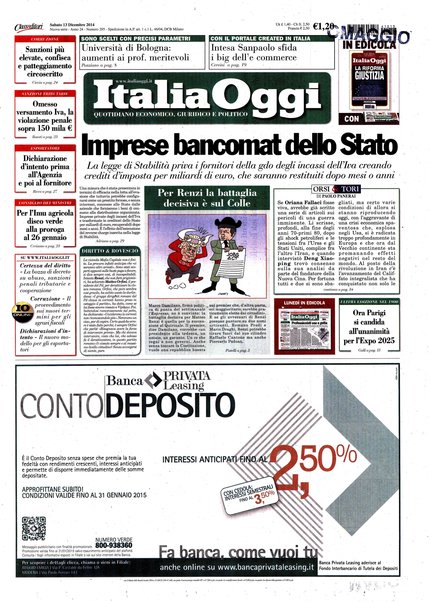 Italia oggi : quotidiano di economia finanza e politica